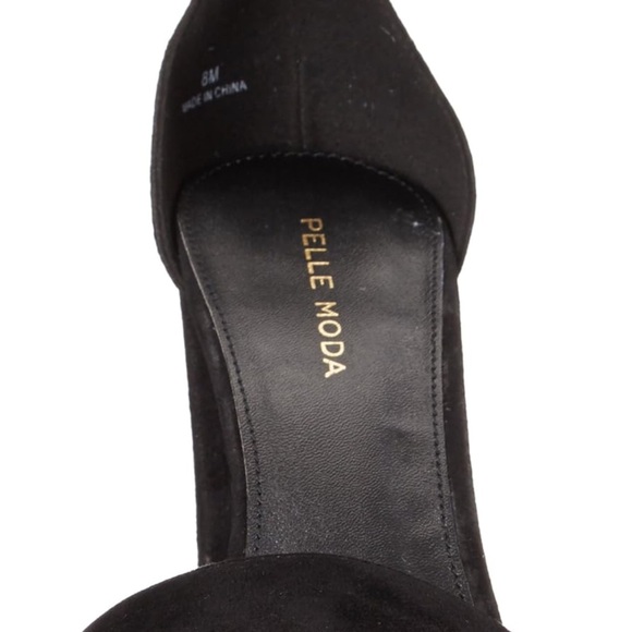 Pelle Moda Sandal Bonnie Block Heel Black New in Box - Picture 2 of 11
